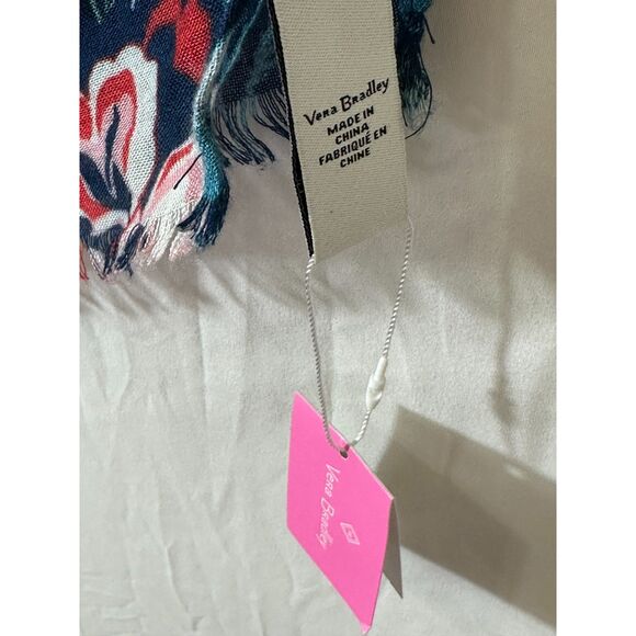 Vera Bradley Soft Fringe Floral Scarf 30"x72" Opaque Rose Toile NWT - Picture 5 of 5